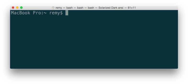 Un terminal macOS classique